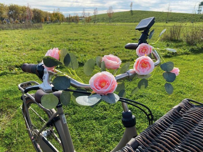 koppeling kanaal roekeloos Solar lichtsnoer bloemen 1,10 m voor op je fietstuur
